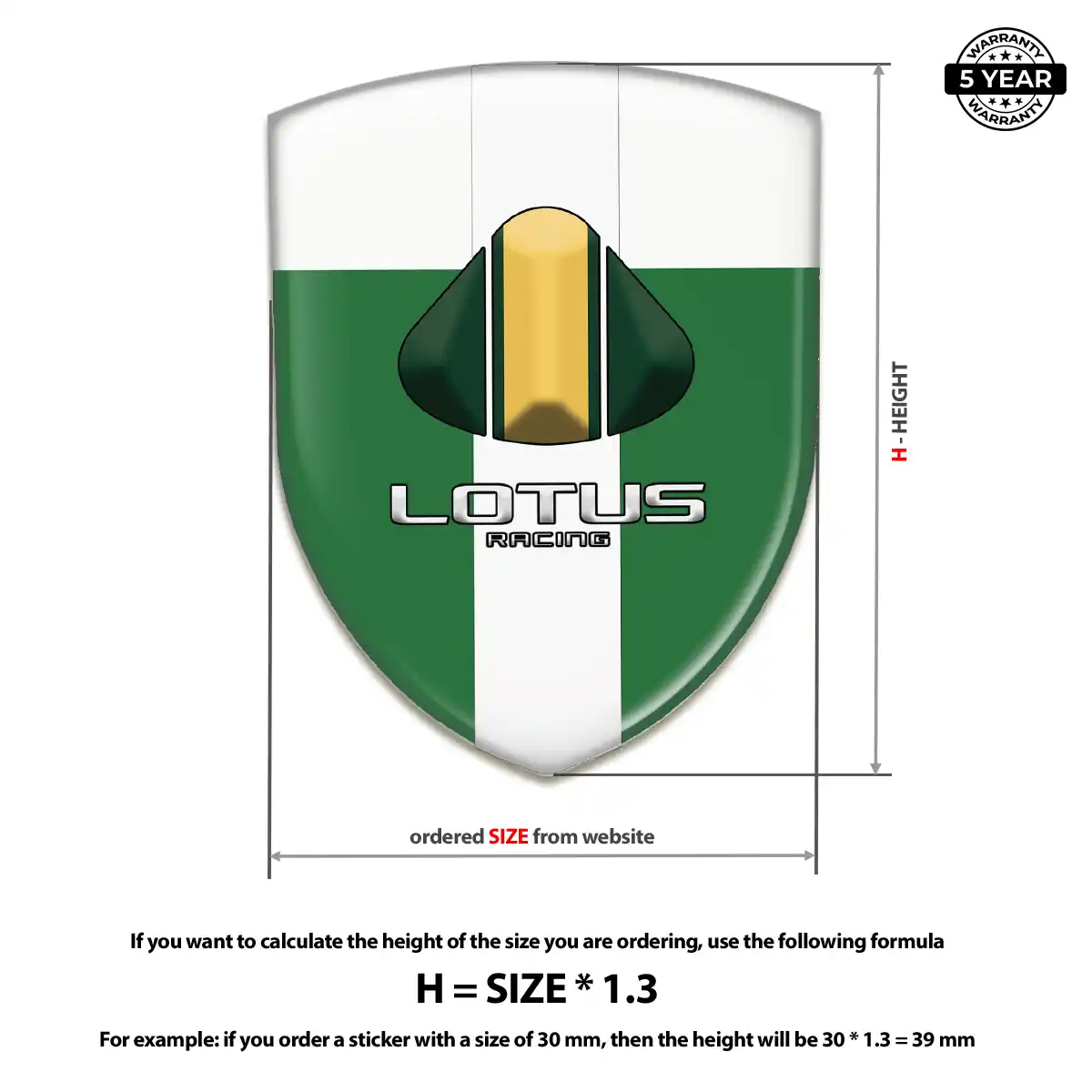 Lotus Domed Badge Outer Style