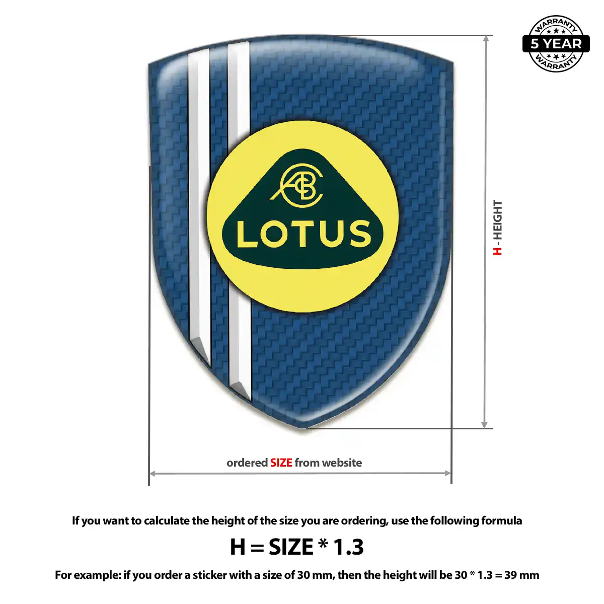 Lotus Domed Badge Premium Dome