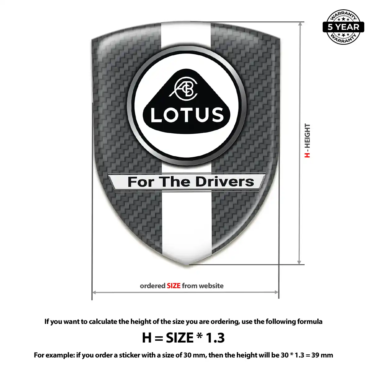 Lotus Domed Badge Prestige Line