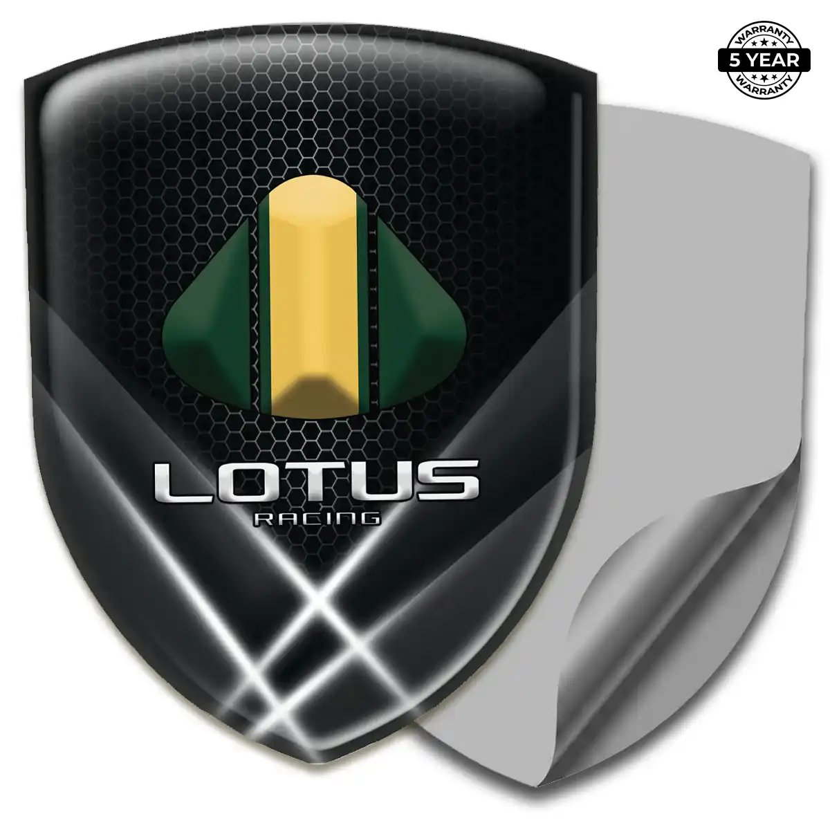 Lotus Domed Badge Resin Luxe