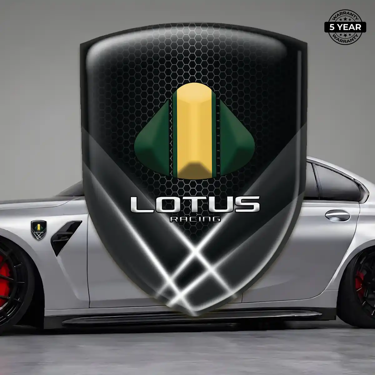 Lotus Domed Badge Resin Luxe