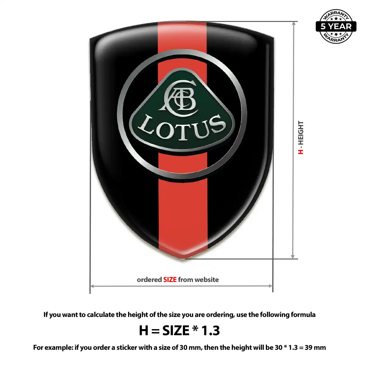 Lotus Domed Badge Signature Grade