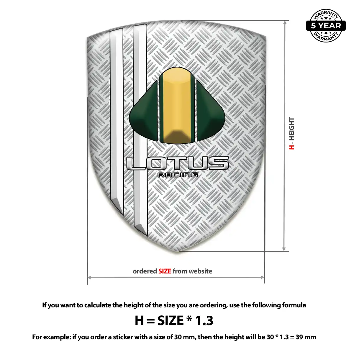 Lotus Domed Badge Sleek Style
