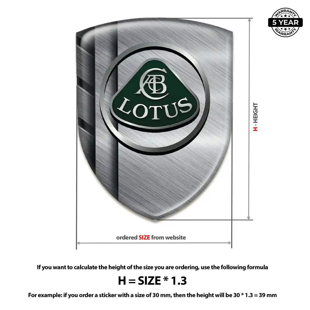 Lotus Domed Badge Superior Craft