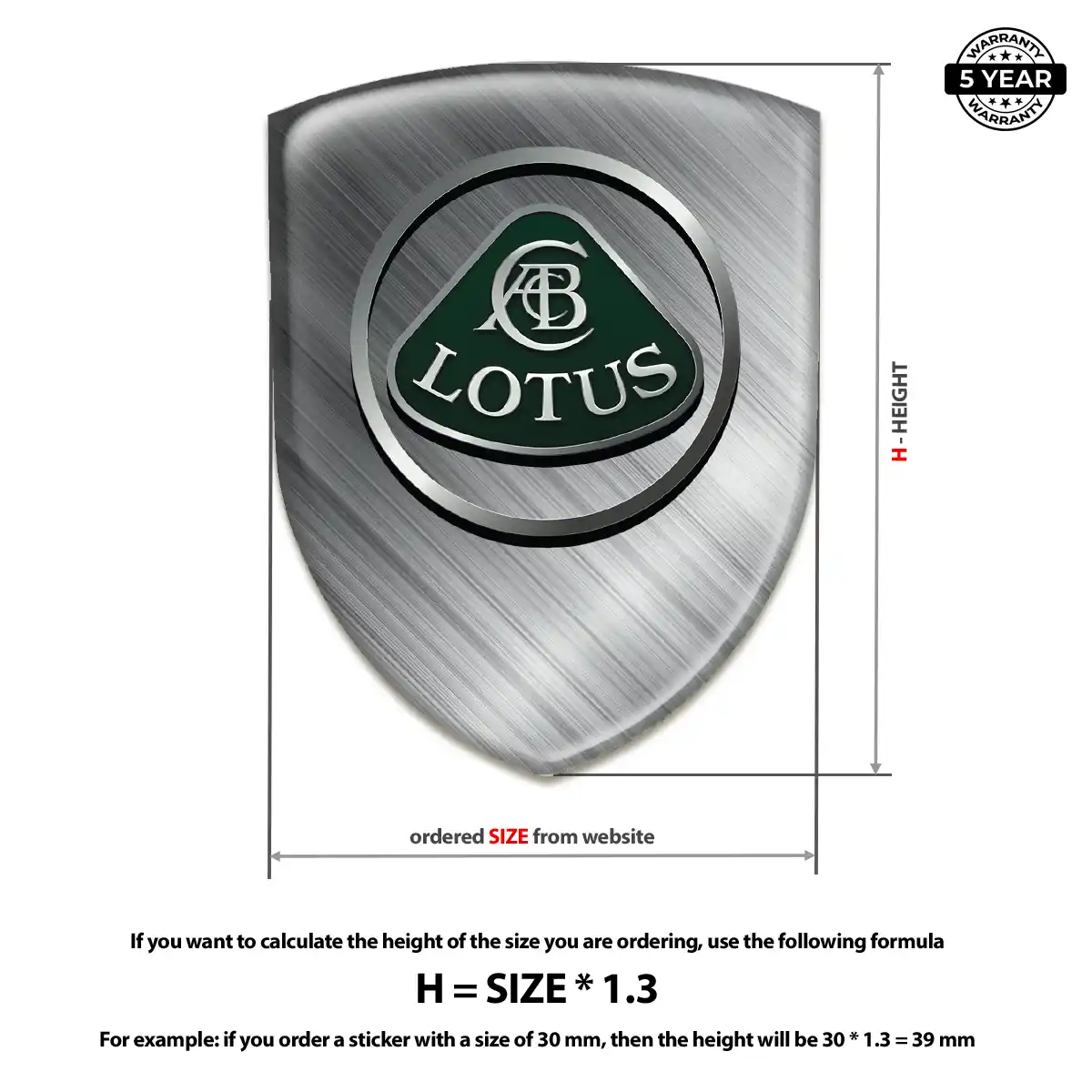Lotus Domed Car Sticker Elite Edition