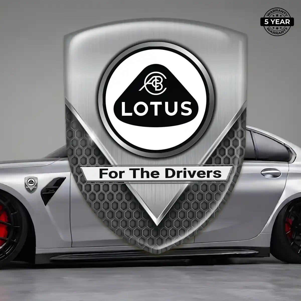 Lotus Domed Car Sticker Elite Finish