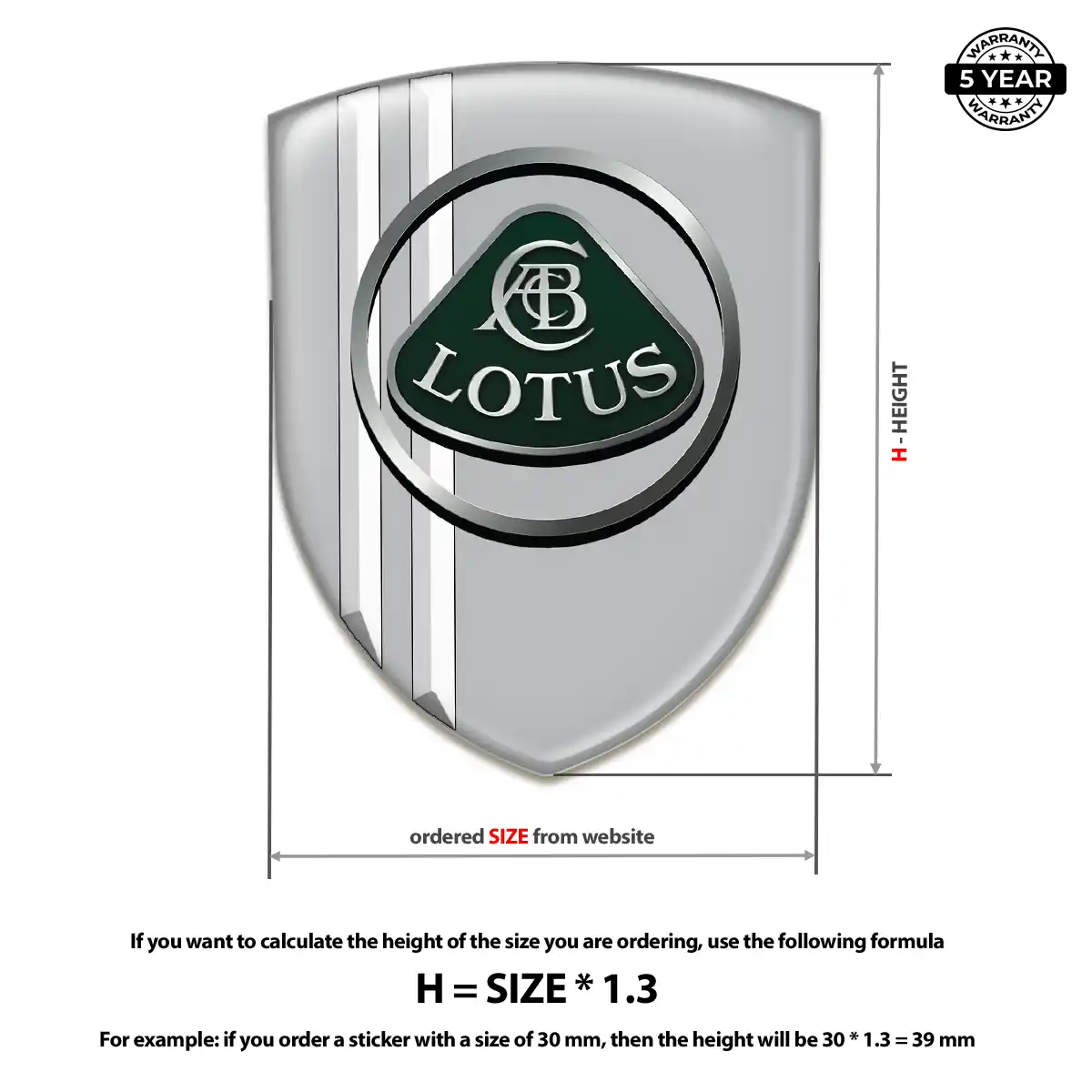 Lotus Domed Car Sticker Exclusive Series