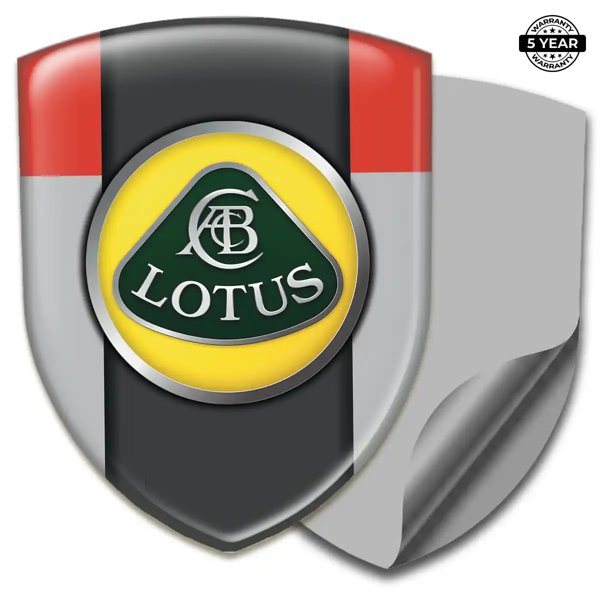 Lotus Domed Car Sticker Interior Elegance