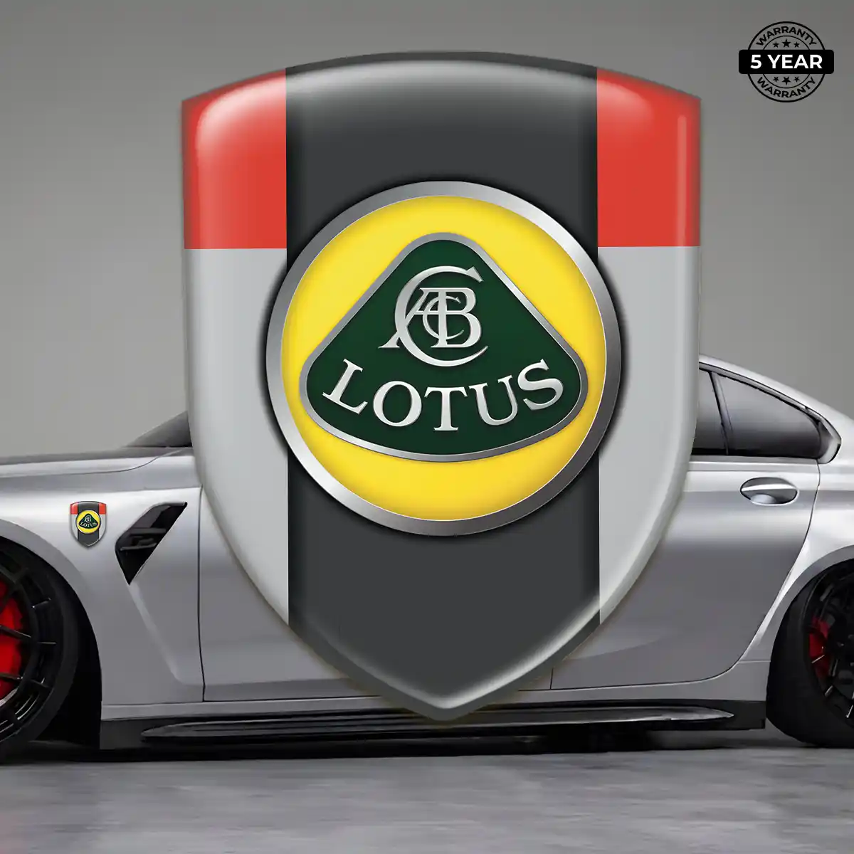 Lotus Domed Car Sticker Interior Elegance