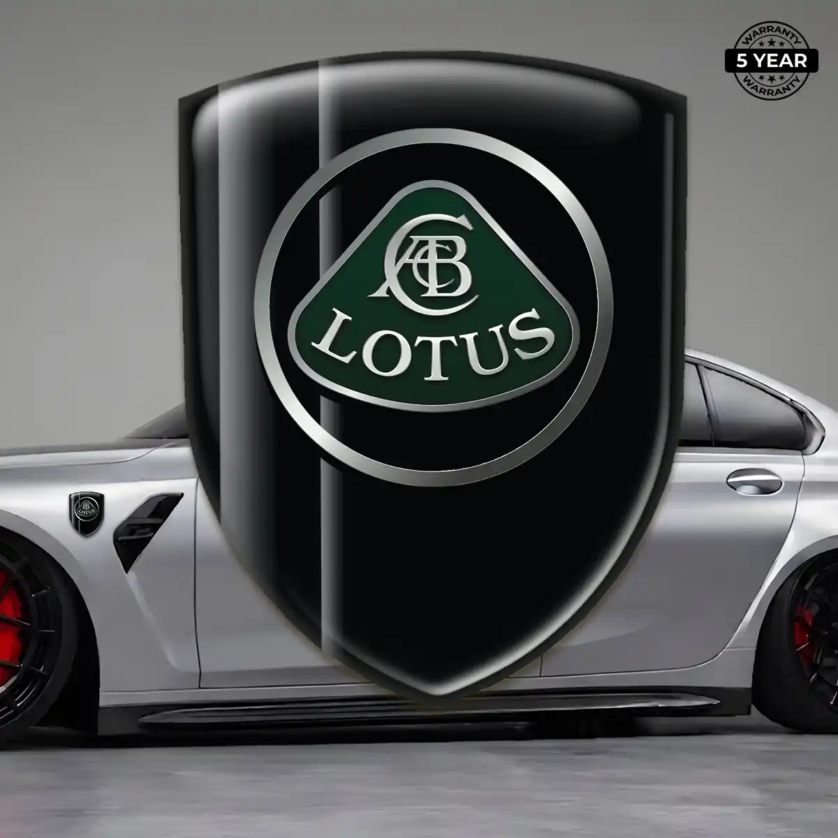 Lotus Domed Car Sticker Opulent Line