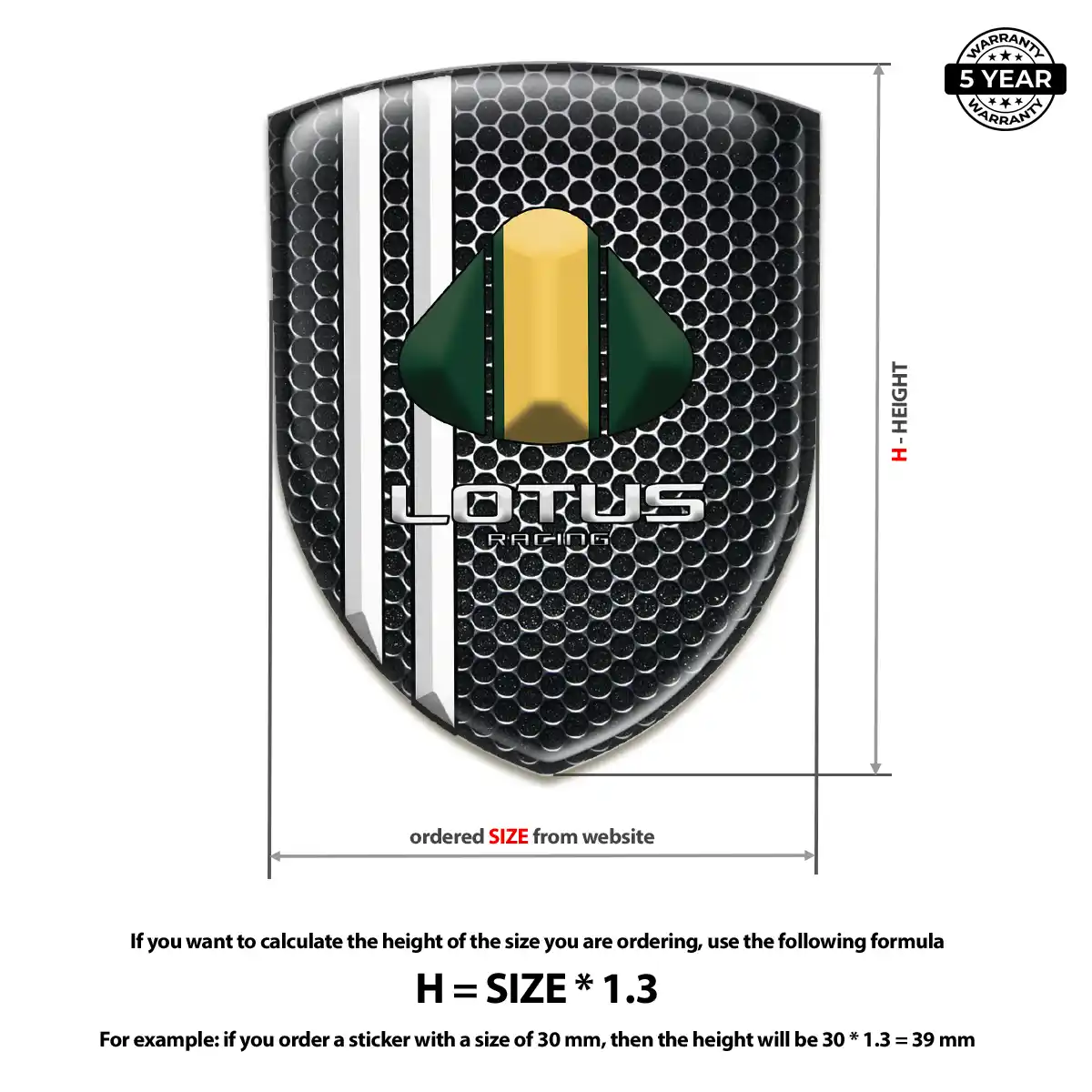 Lotus Domed Car Sticker Premium Dome