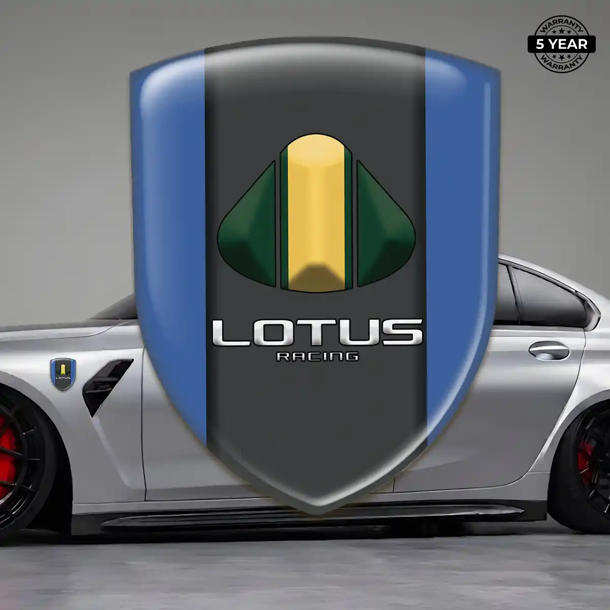 Lotus Domed Car Sticker Refined Design
