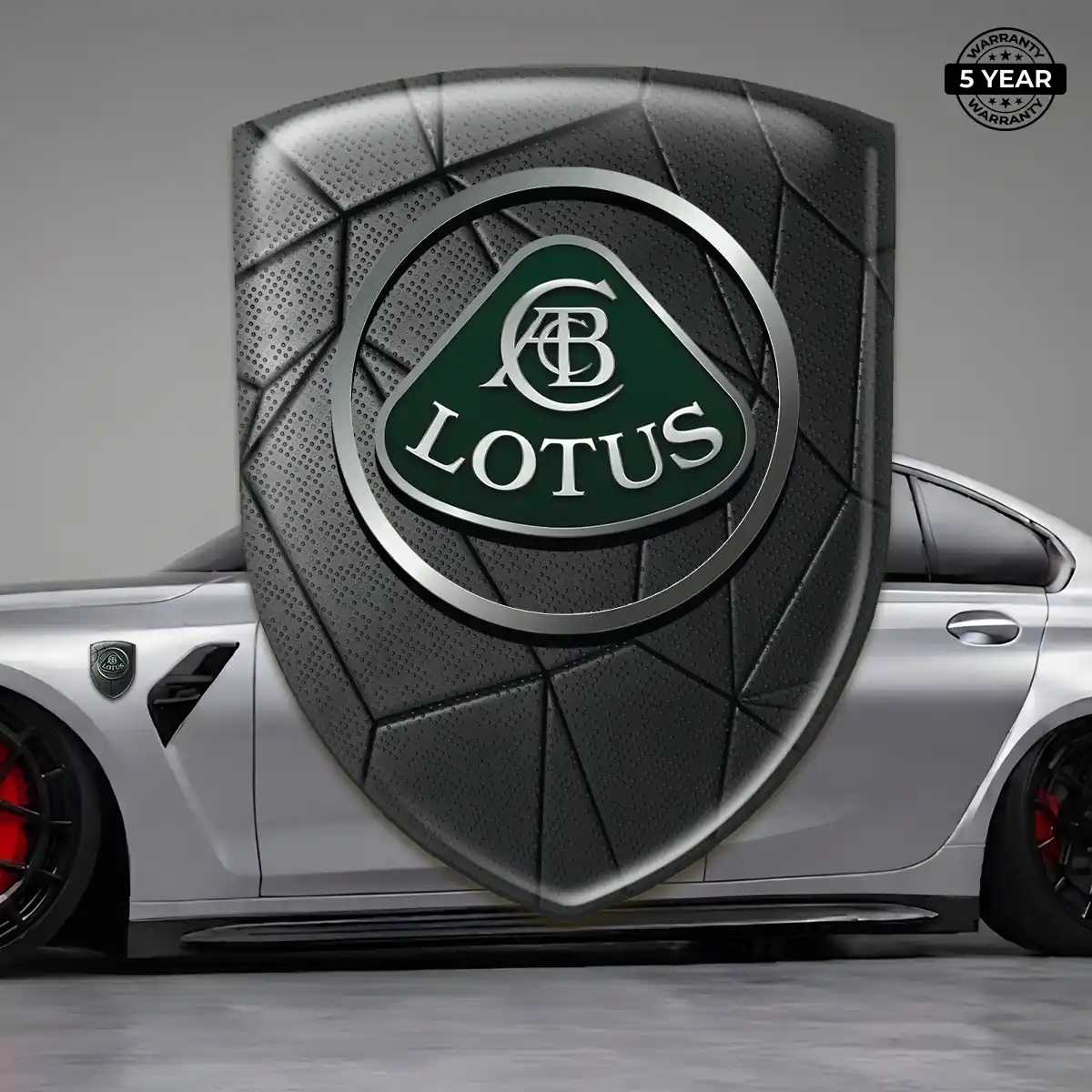 Lotus Domed Car Sticker Resin Luxe
