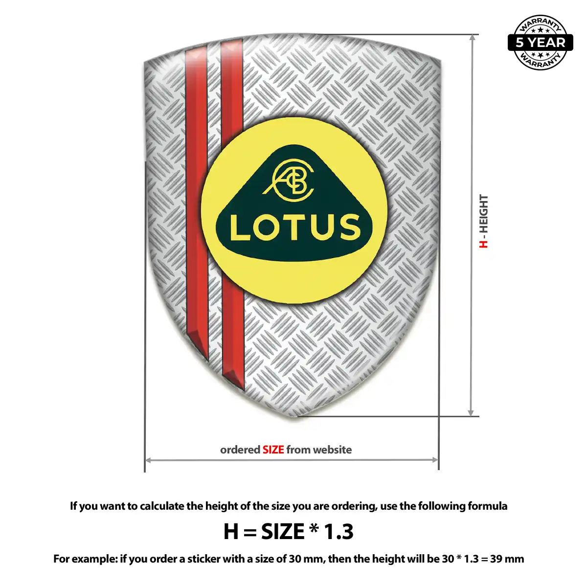 Lotus Domed Car Sticker Sleek Style