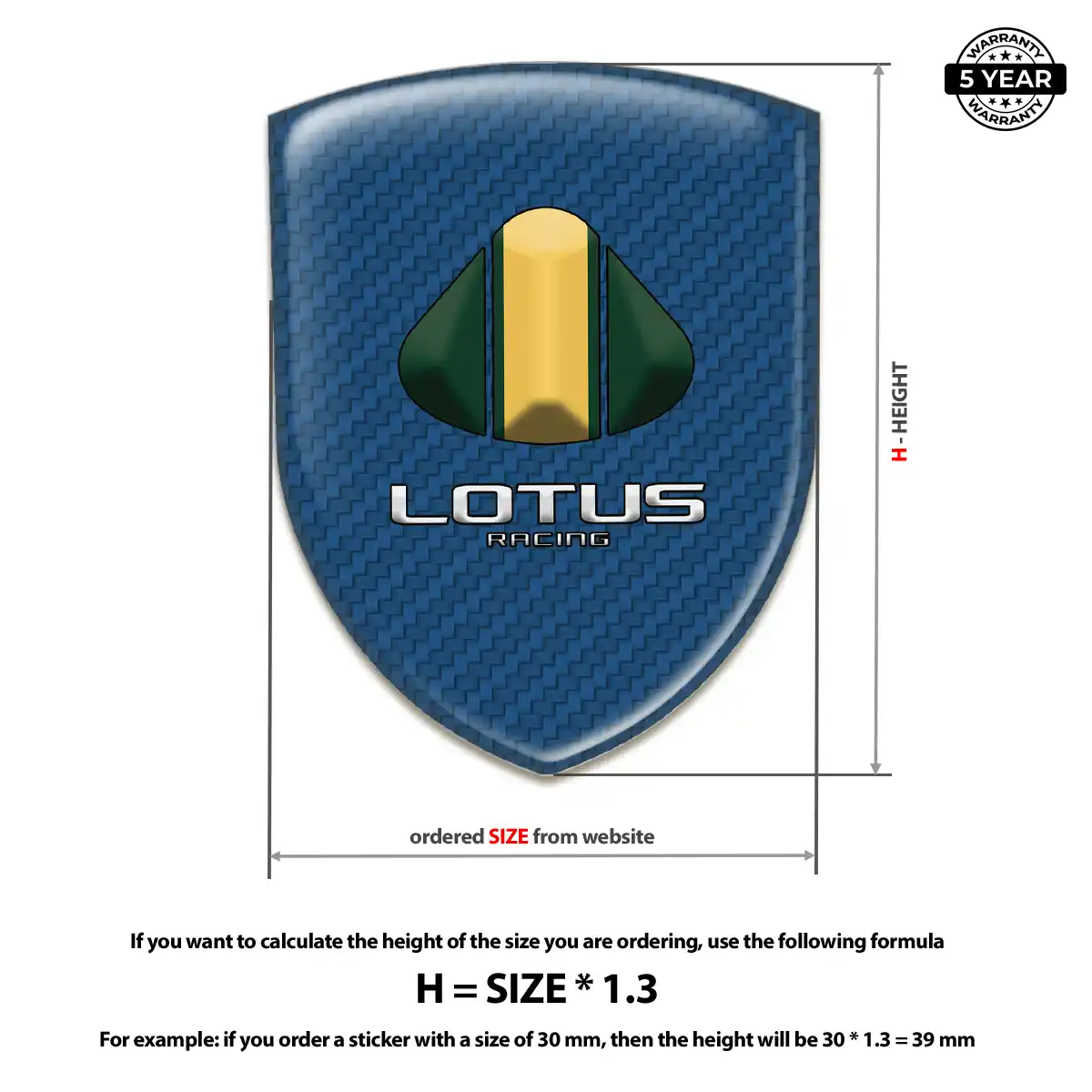 Lotus Domed Decal Cabin Style