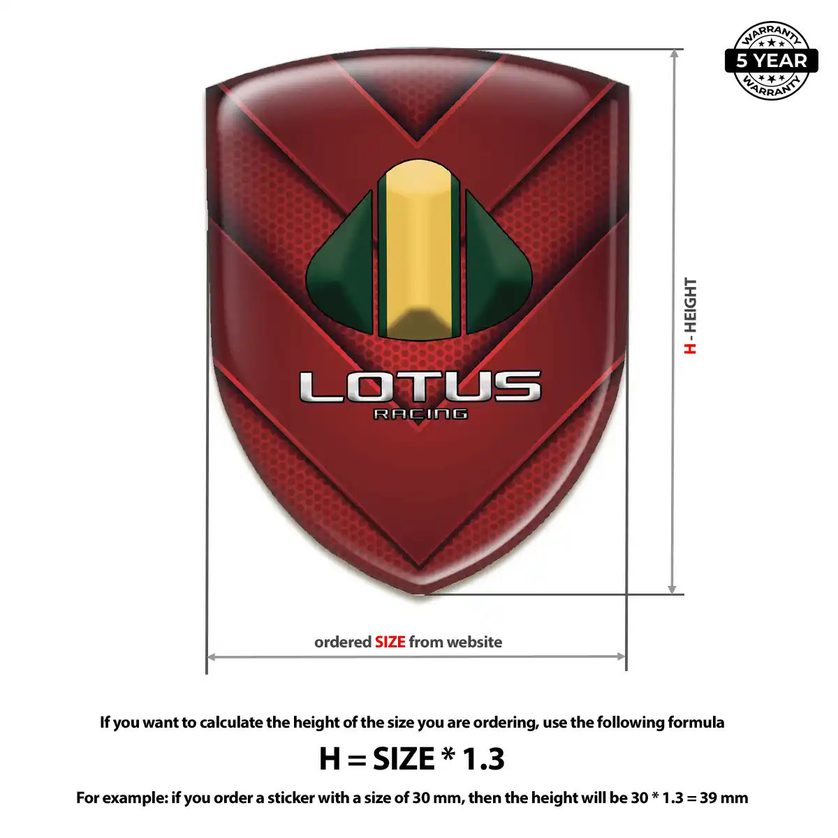 Lotus Domed Decal Elite Edition