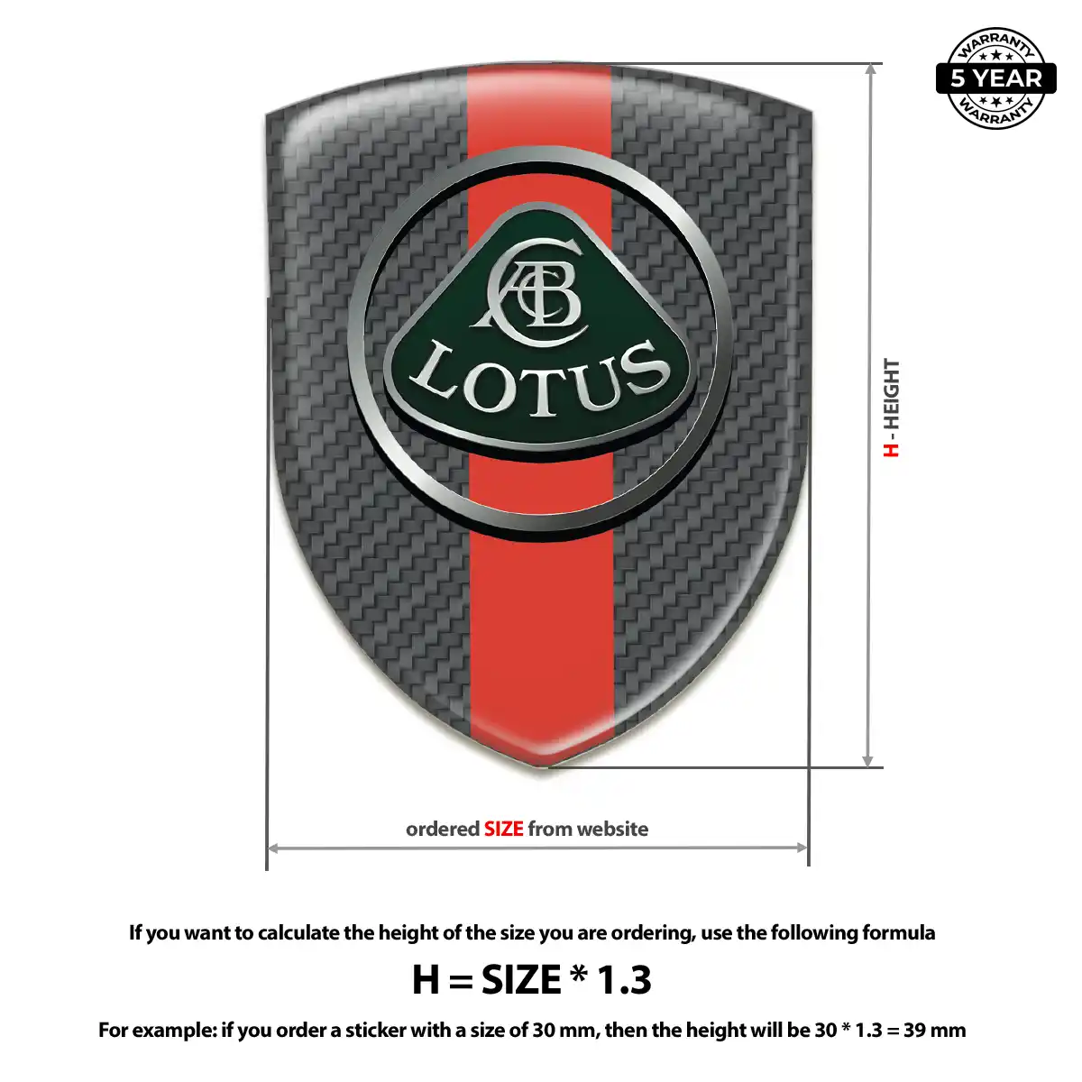 Lotus Domed Decal Exterior Luxe