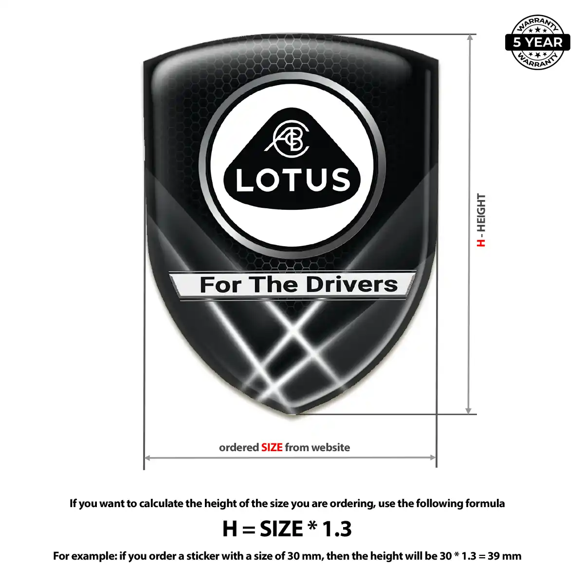 Lotus Domed Decal Opulent Line