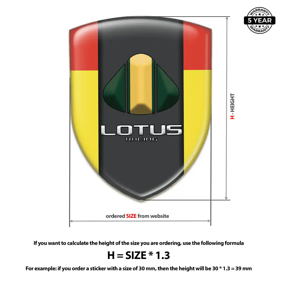 Lotus Domed Decal Premium Dome