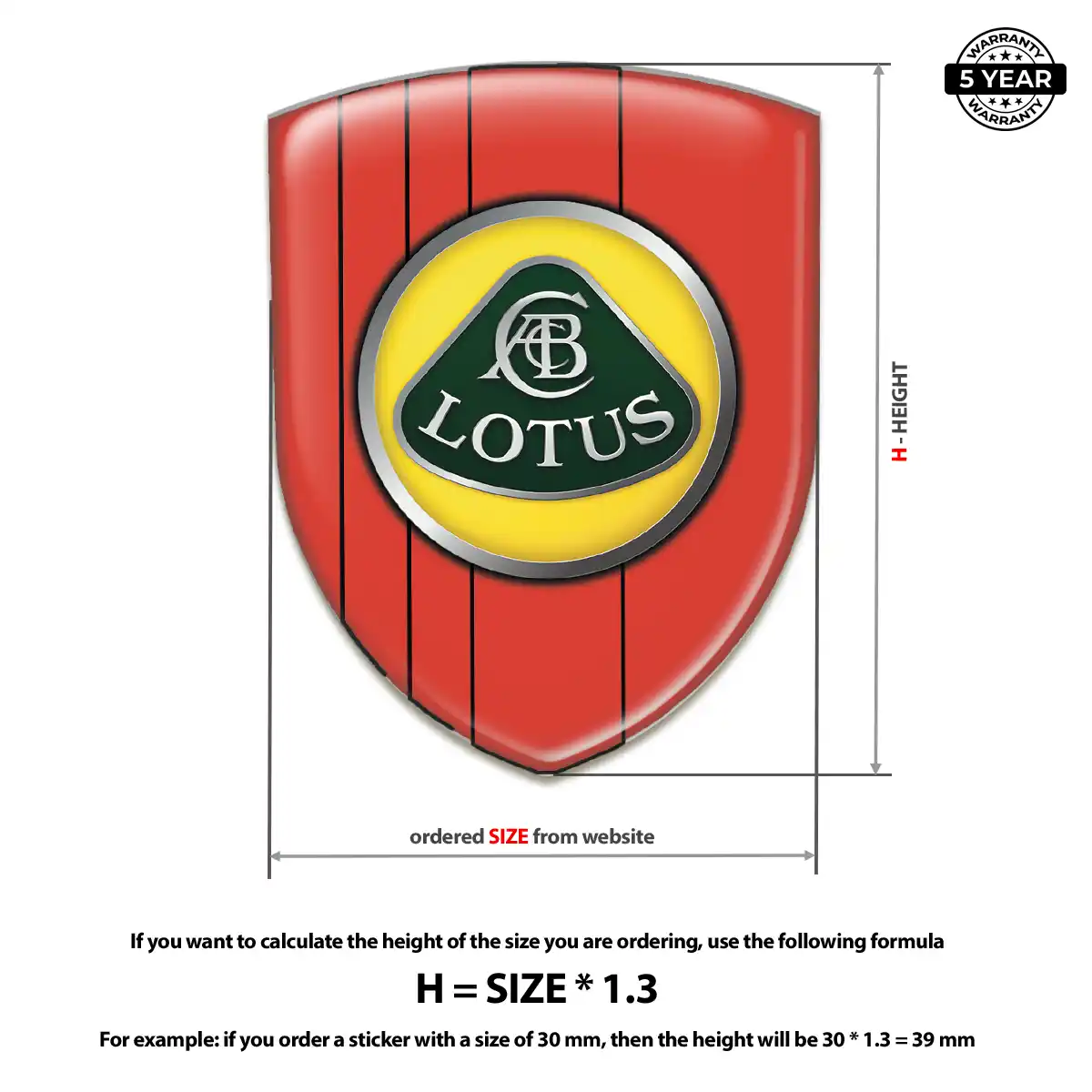 Lotus Domed Decal Prestige Line