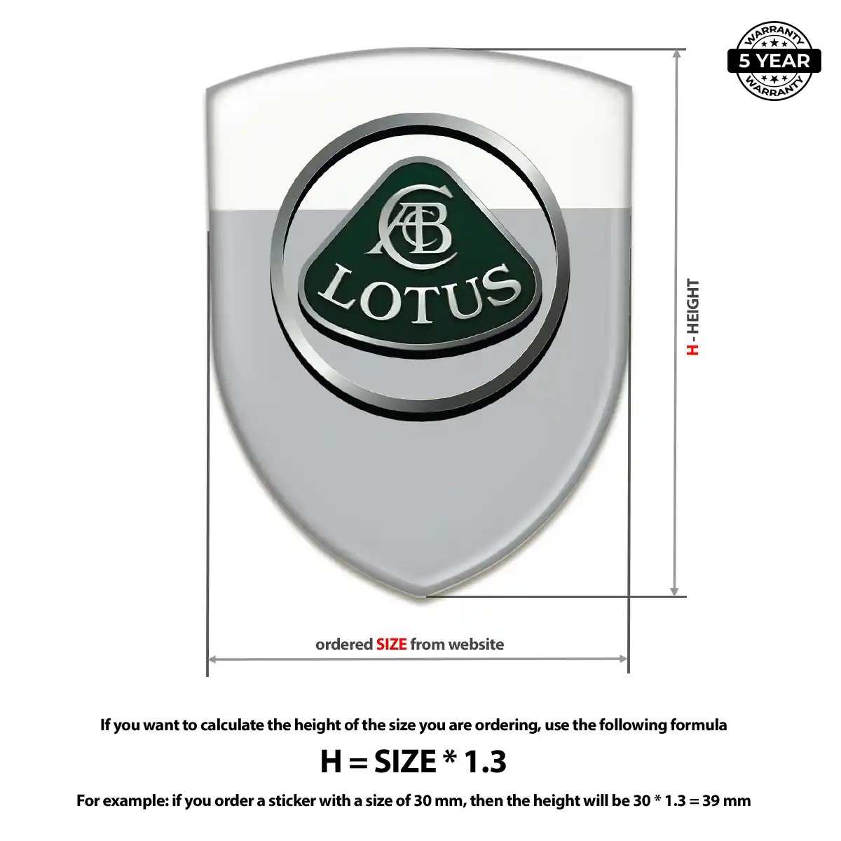Lotus Domed Decal Prime Quality
