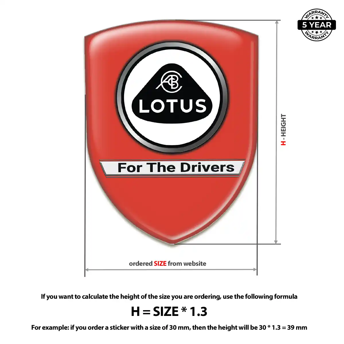 Lotus Domed Decal Refined Design