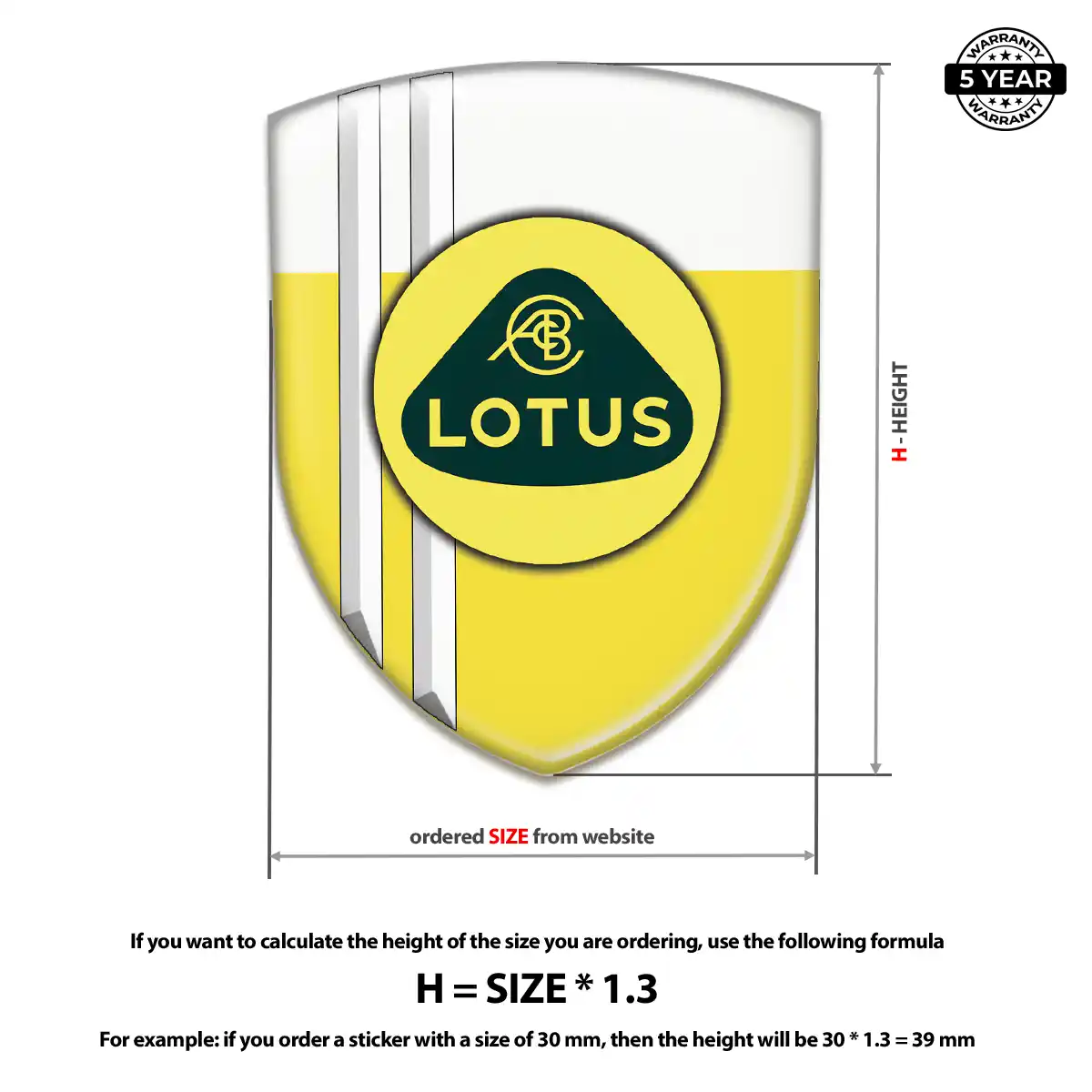 Lotus Domed Decal Superior Craft