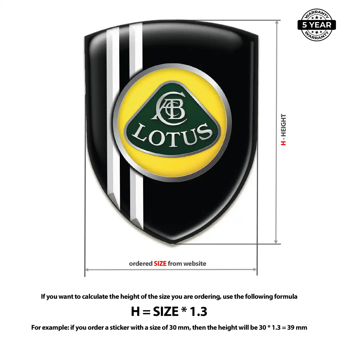 Lotus Domed Emblem Cabin Style