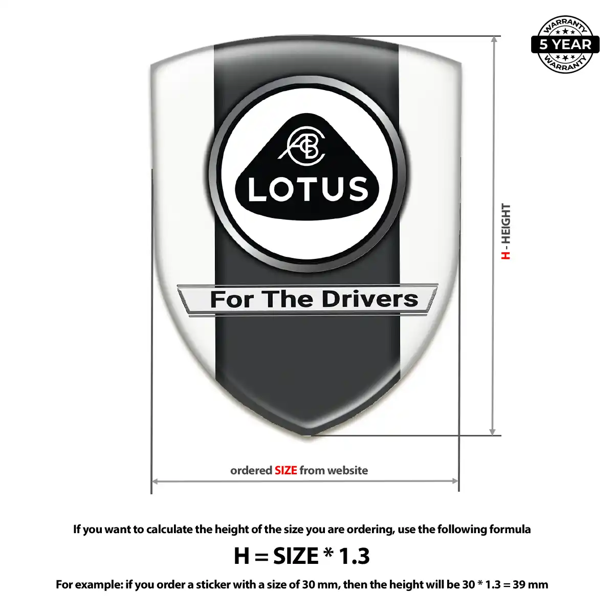 Lotus Domed Emblem Elite Finish