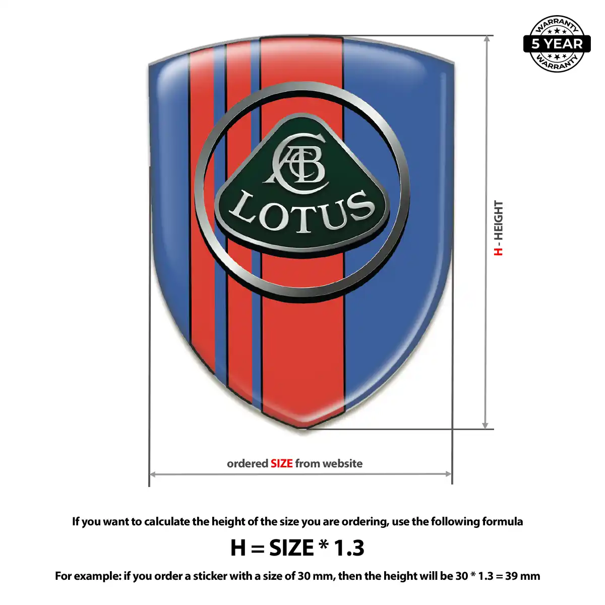Lotus Domed Emblem Interior Luxe