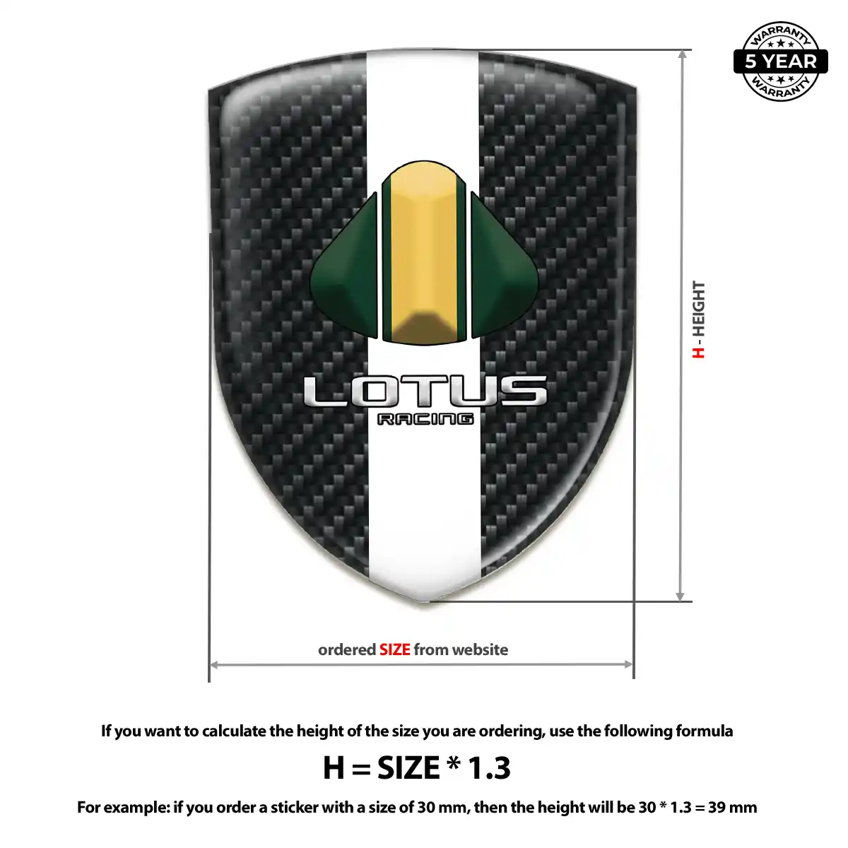 Lotus Domed Emblem Premium Dome