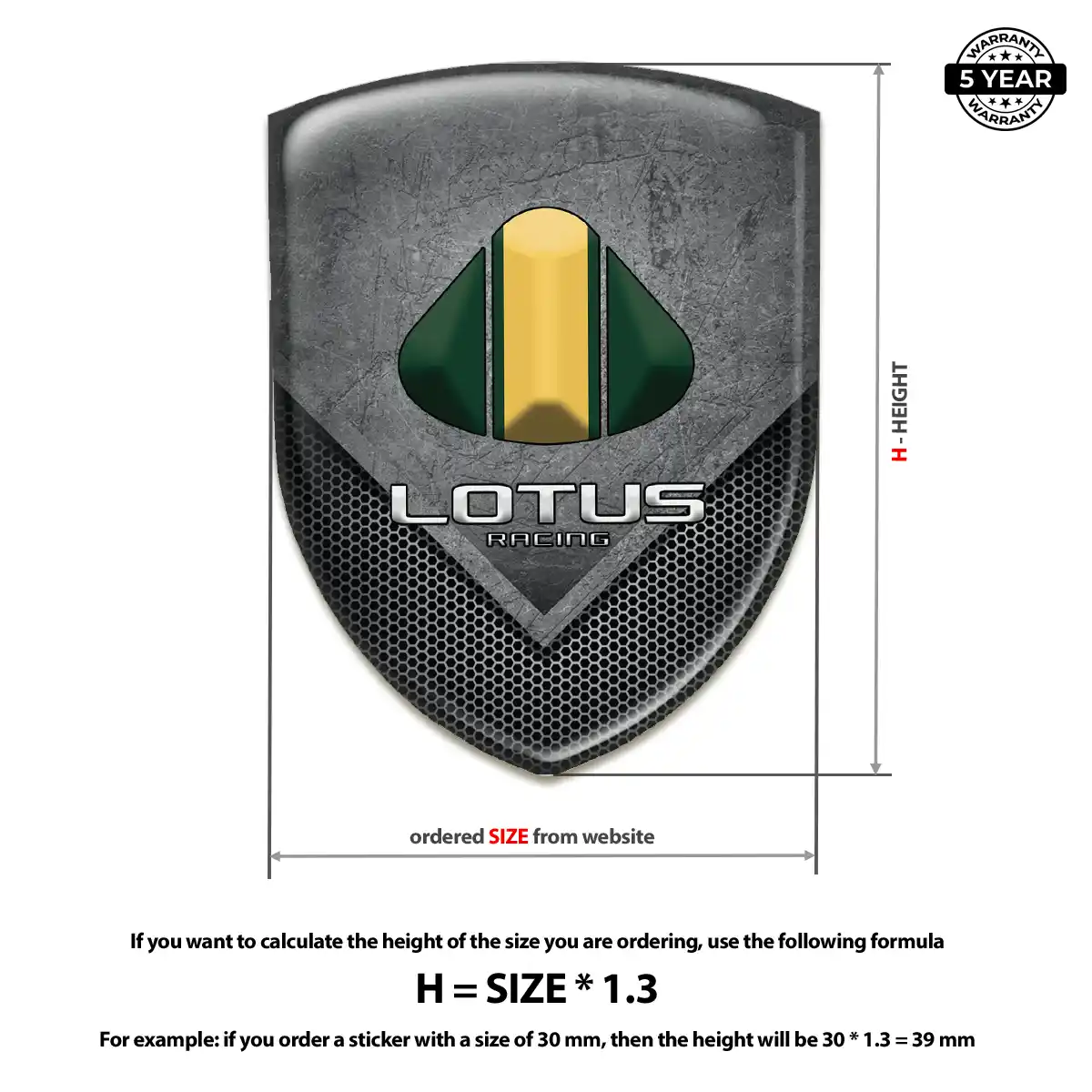 Lotus Domed Emblem Sleek Style