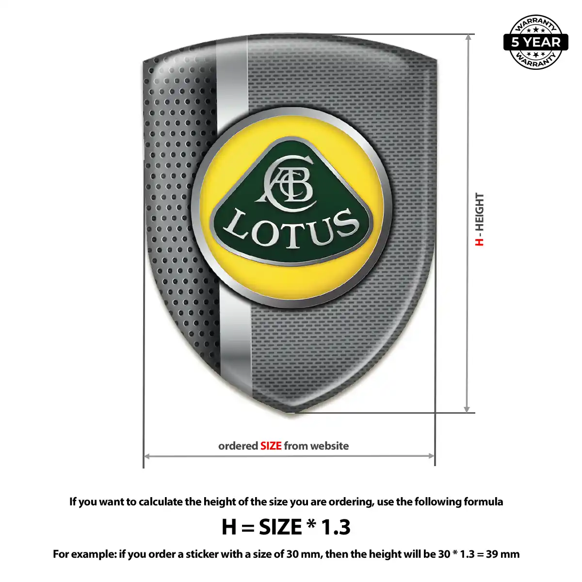 Lotus Domed Logo Decal Elite Edition