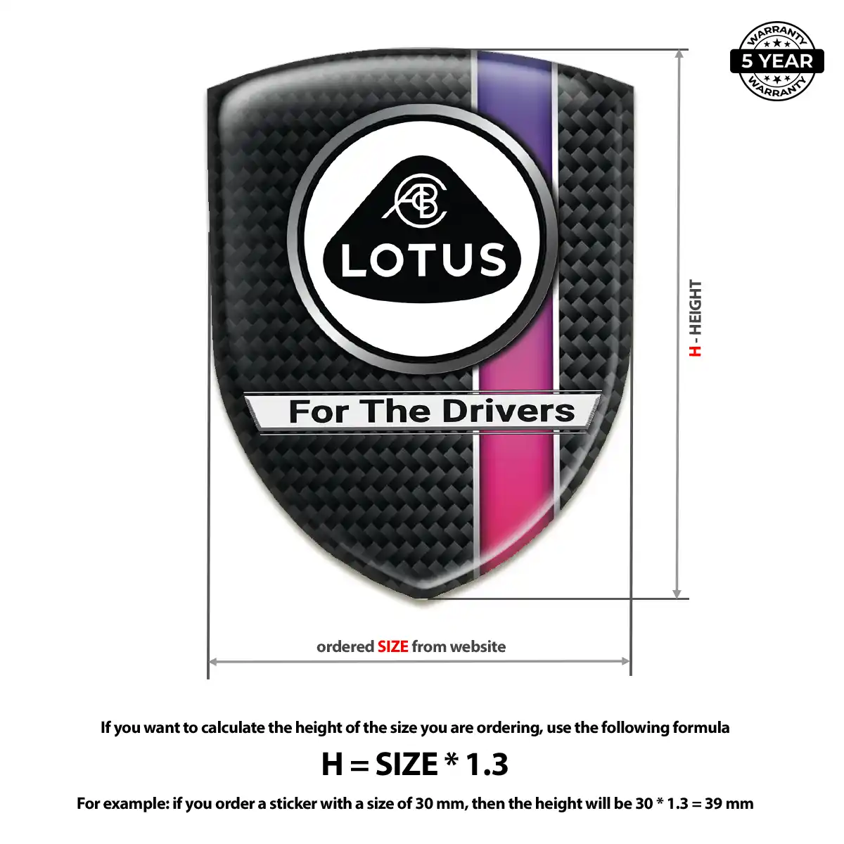 Lotus Domed Logo Decal Exclusive Series