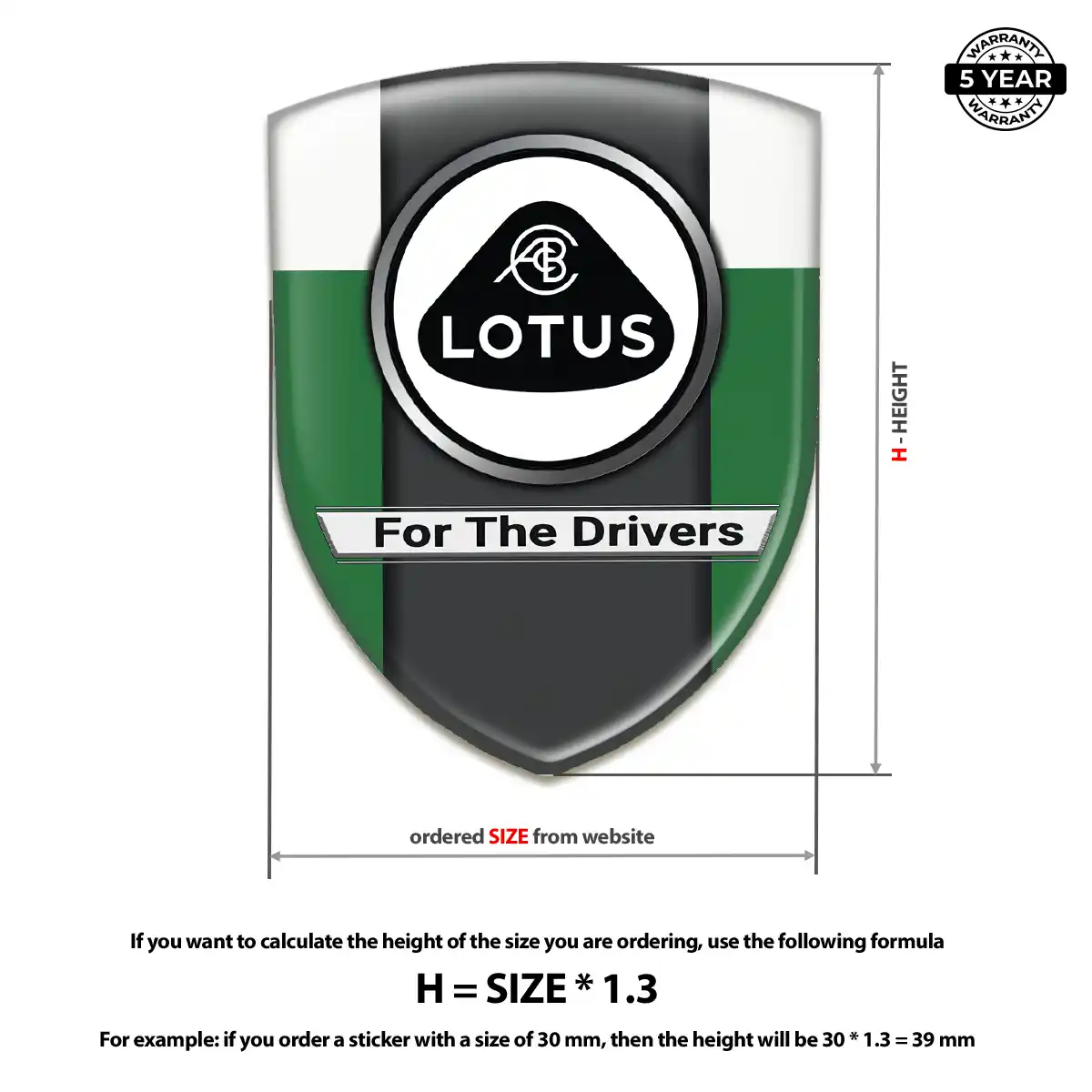 Lotus Domed Logo Decal Exterior Luxe