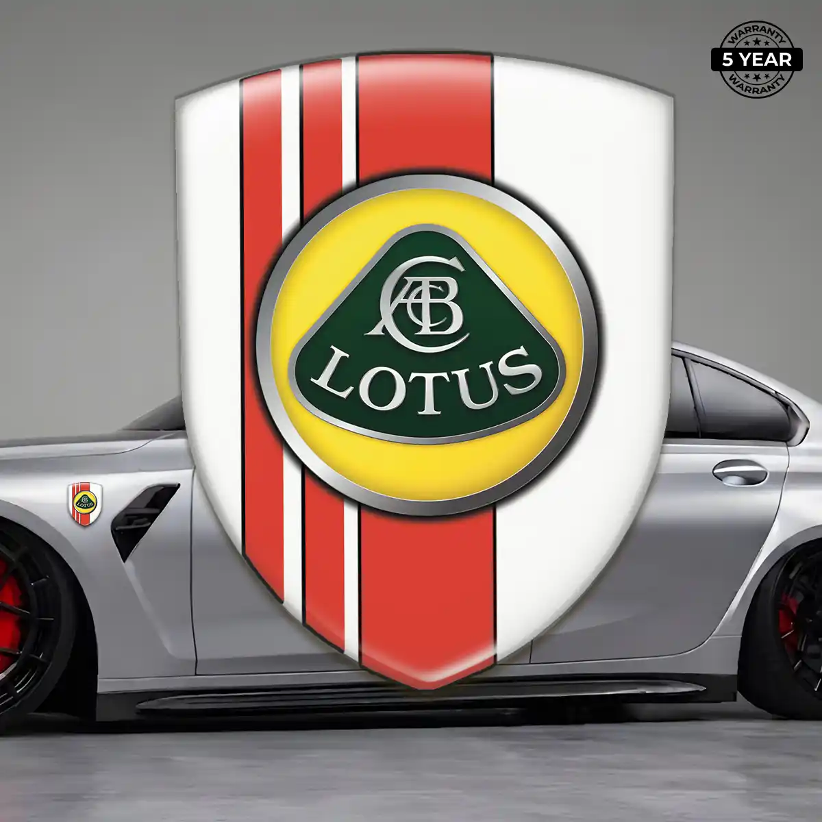 Lotus Domed Logo Decal Interior Elegance