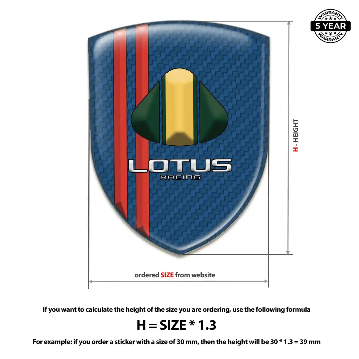 Lotus Domed Logo Decal Interior Luxe