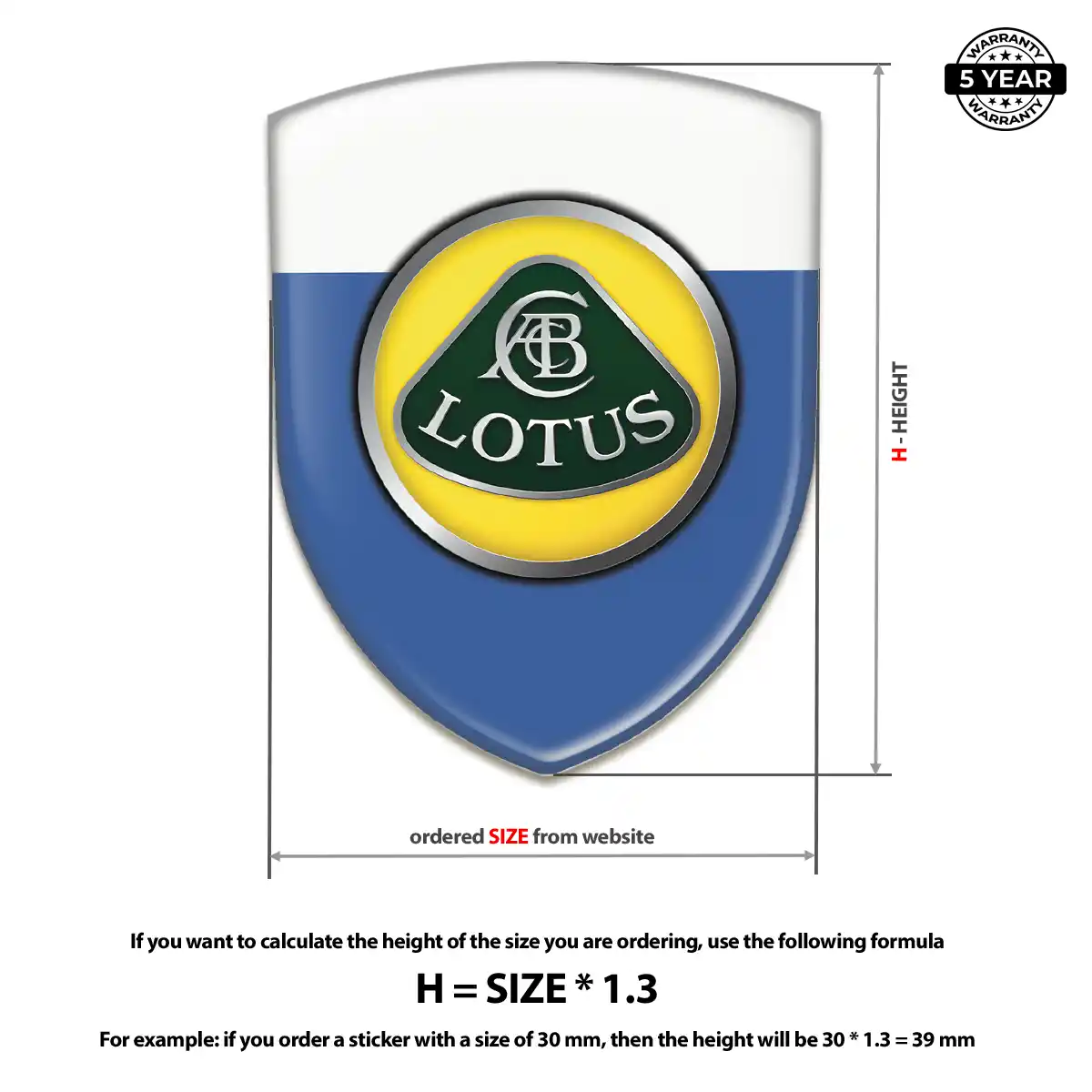 Lotus Domed Logo Decal Noble Edition