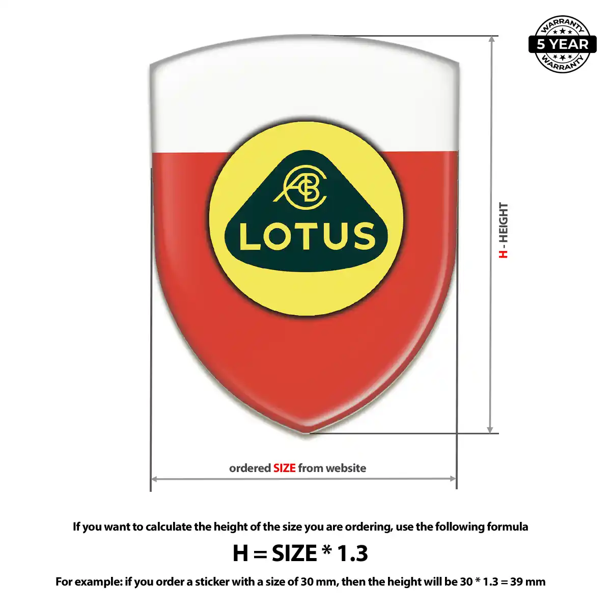 Lotus Domed Logo Decal Refined Design