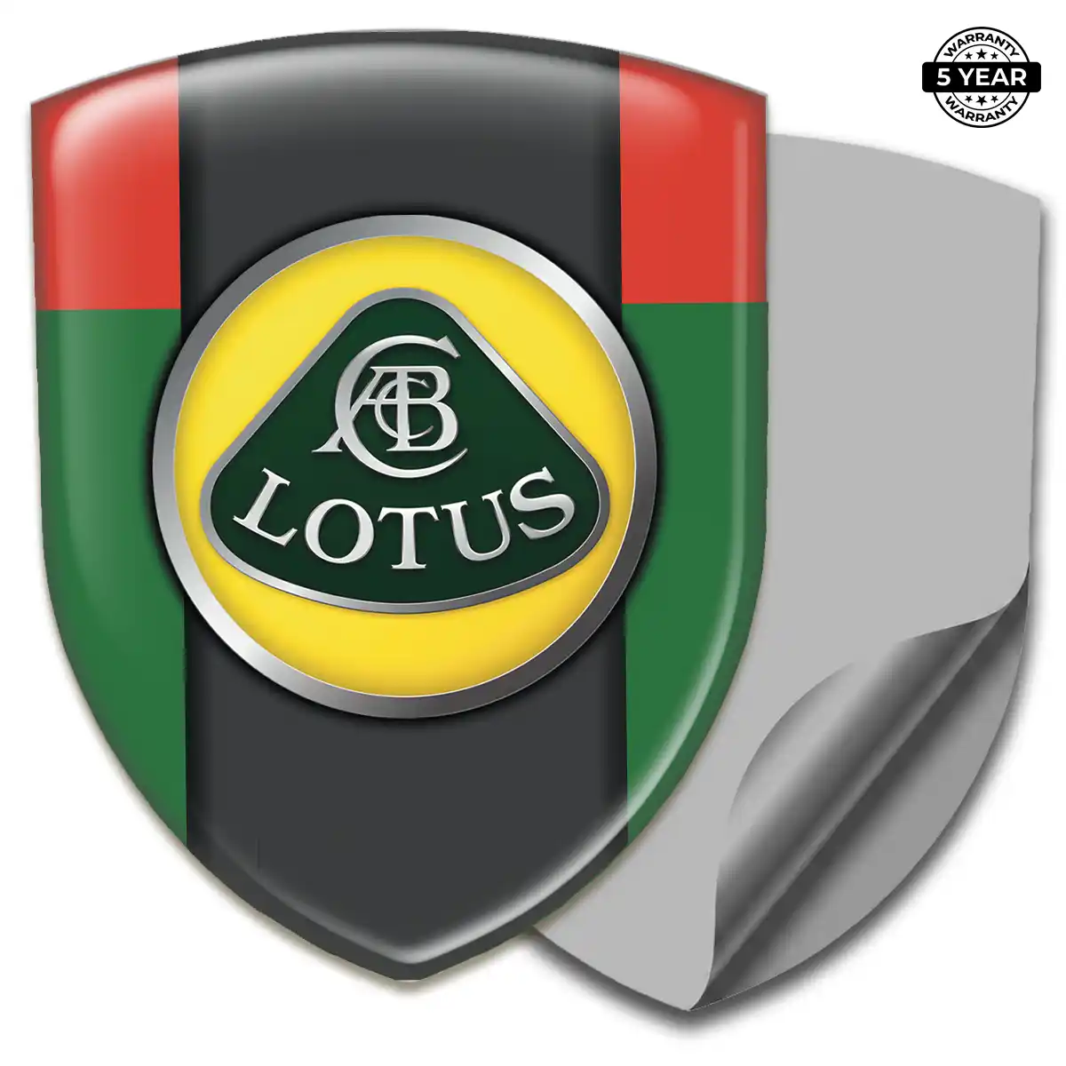 Lotus Domed Logo Decal Resin Luxe