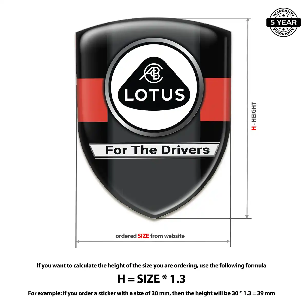 Lotus Domed Logo Decal Superior Craft