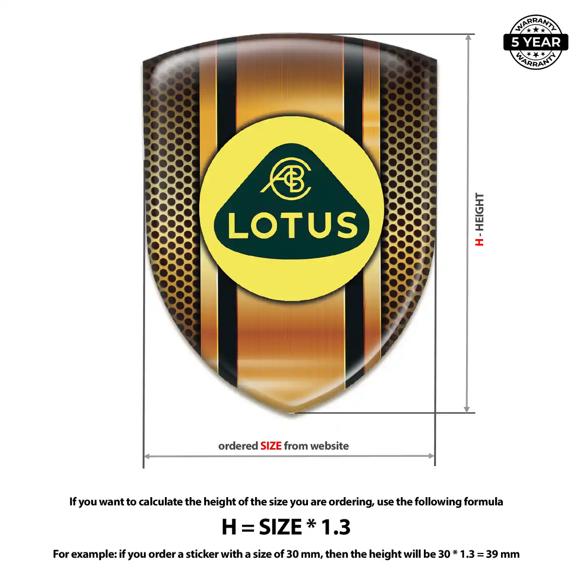 Lotus Domed Logo Sticker Elite Edition