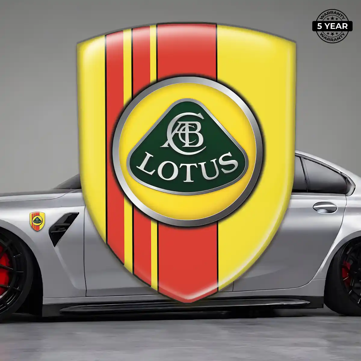 Lotus Domed Logo Sticker Interior Elegance