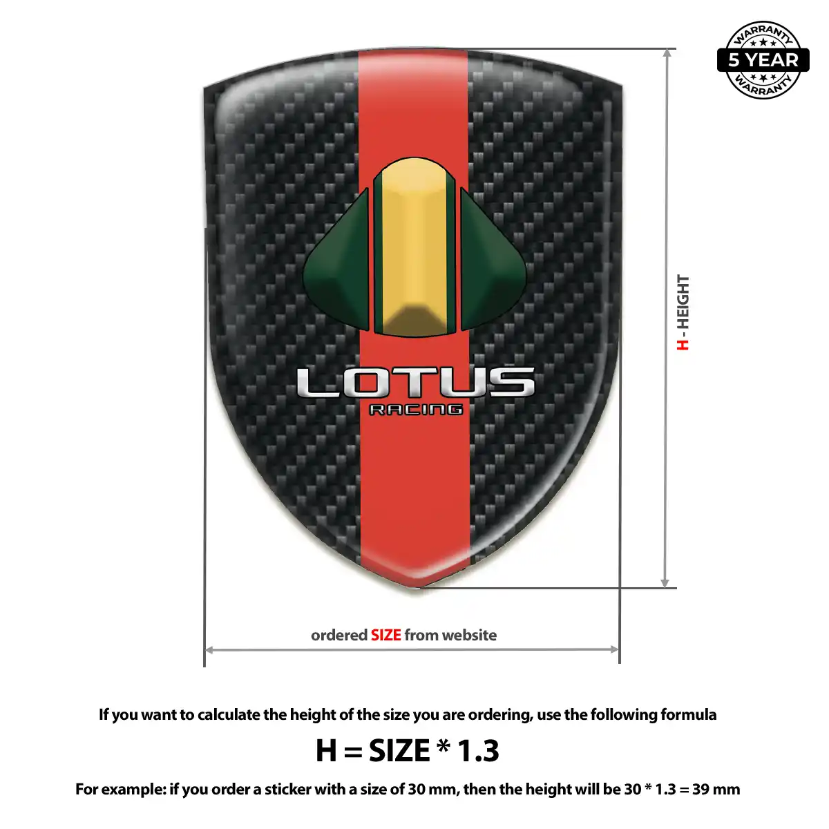 Lotus Domed Logo Sticker Opulent Line