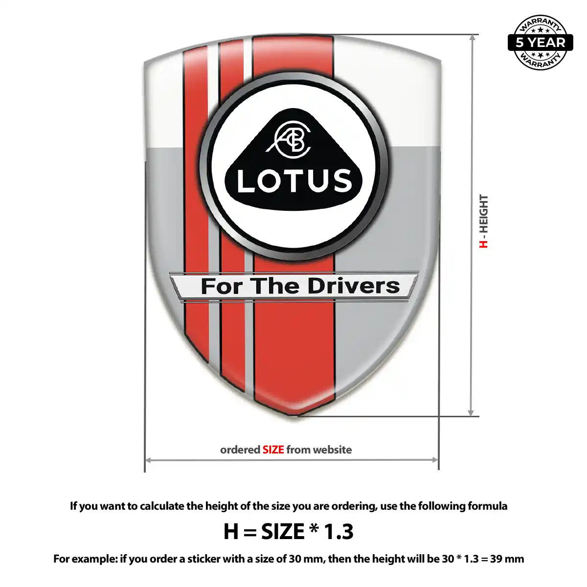 Lotus Domed Logo Sticker Outer Style