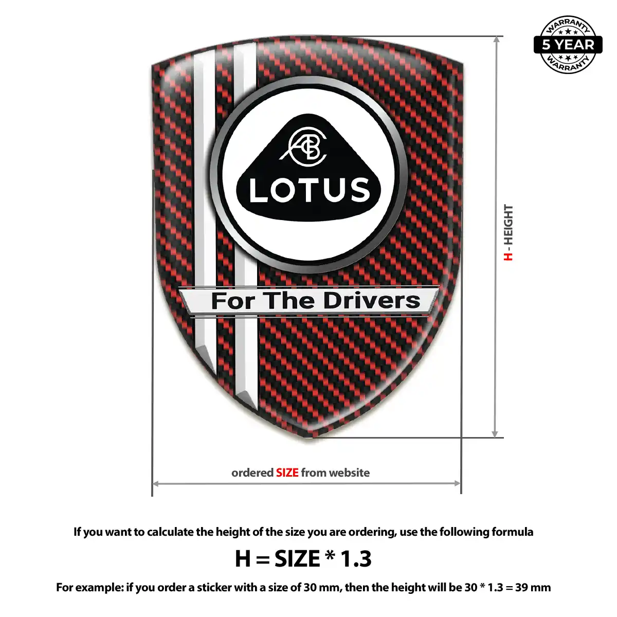 Lotus Domed Logo Sticker Premium Dome