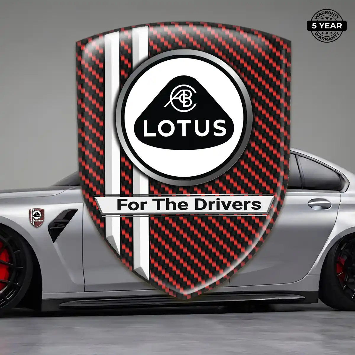 Lotus Domed Logo Sticker Premium Dome