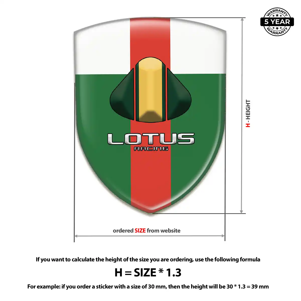 Lotus Domed Logo Sticker Prestige Line