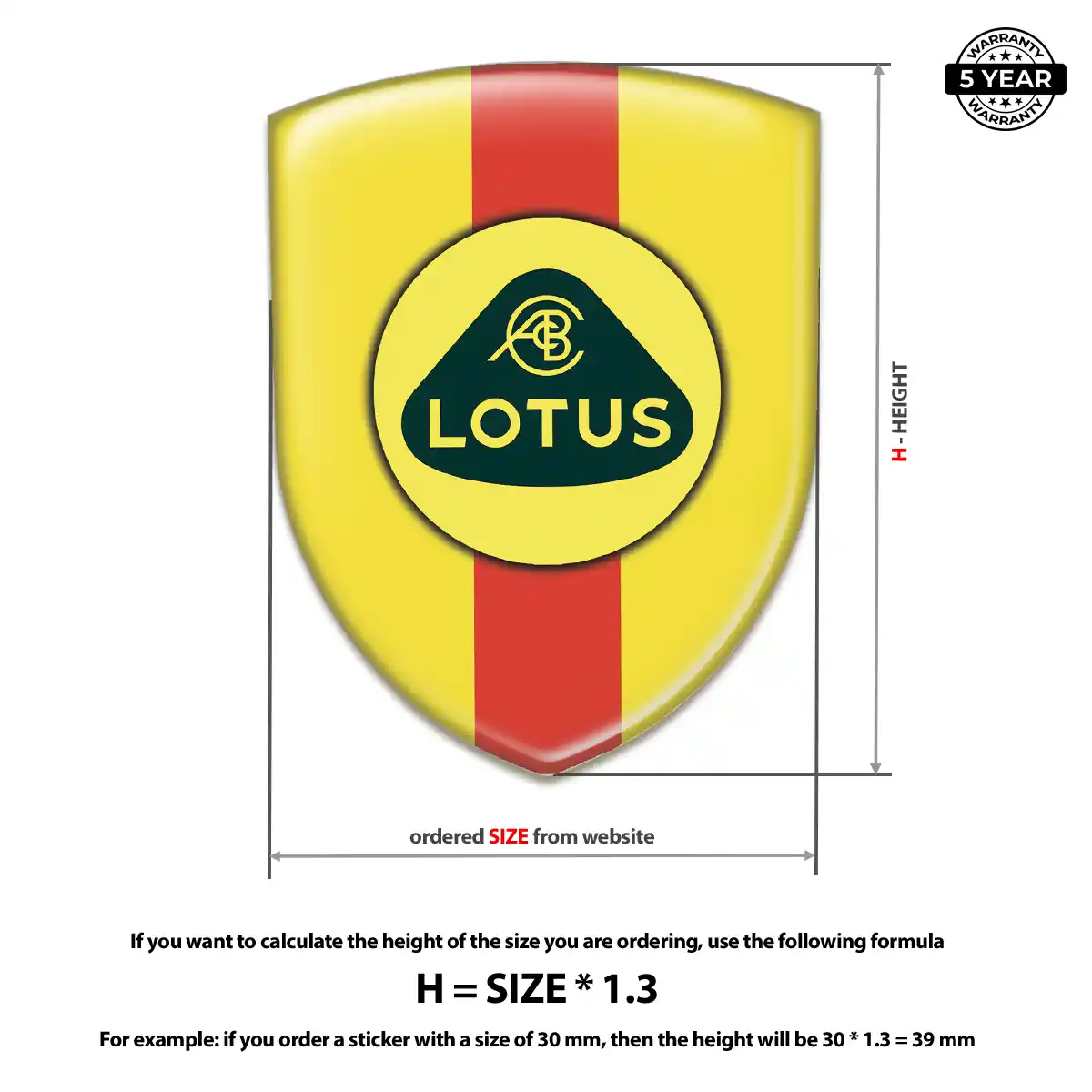Lotus Domed Logo Sticker Prime Quality