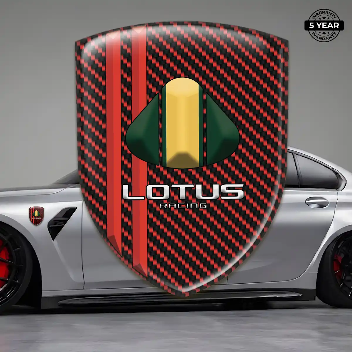 Lotus Domed Logo Sticker Resin Elite